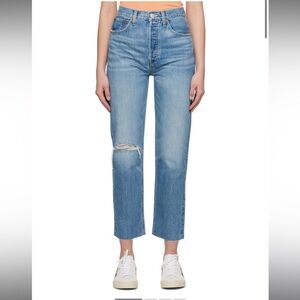RE/DONE 70’s Stove Pipe Crop Jean